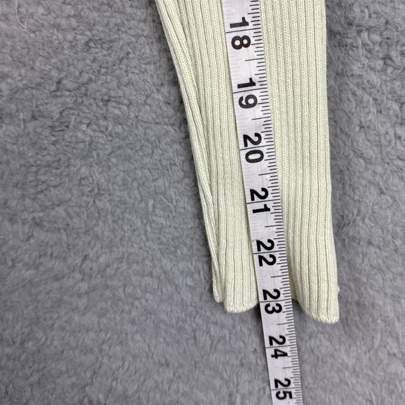 Brandy Melville Women's Ribbed Extra Cropped V-Neck Sweater Mint Green One Size - Picture 6 of 9